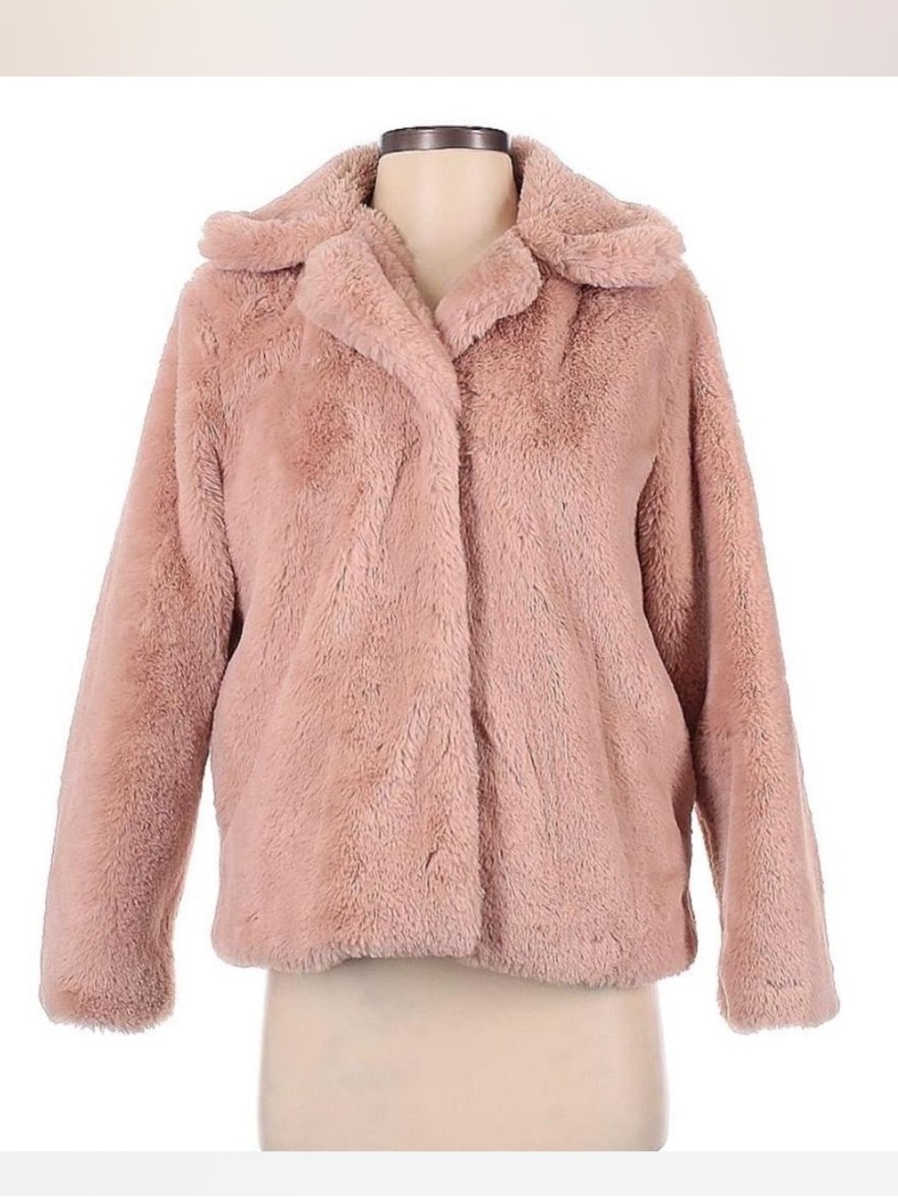 American Vintage Blush Teddy Faux-Fur Jacket